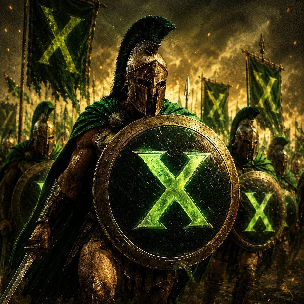 Spartan shield wall